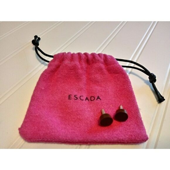 Escada Dark Brown Replacement Heels with Dust Bag - Picture 1 of 5